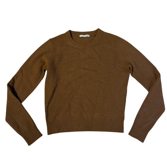 Reformation Brown Cashmere Crewneck - Picture 1 of 4